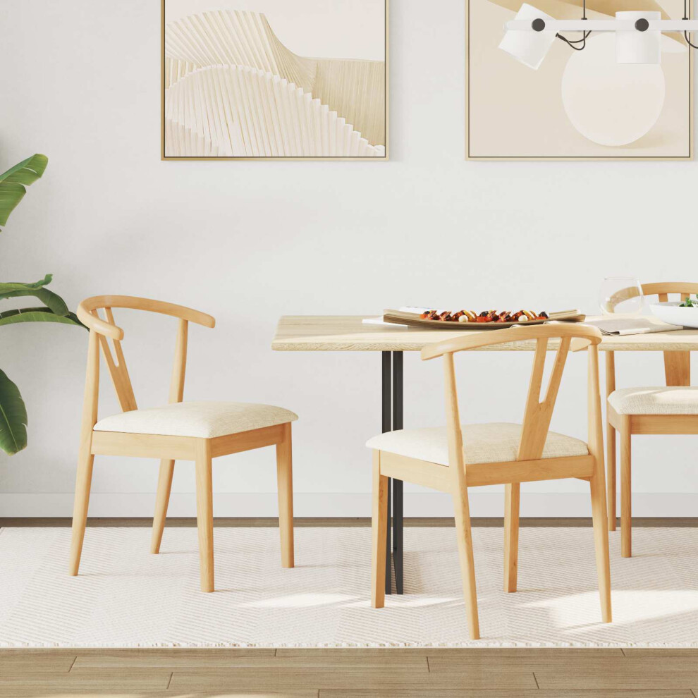 vidaXL Rubberwood Dining Chairs - Brown - Set of 2 - Image 2