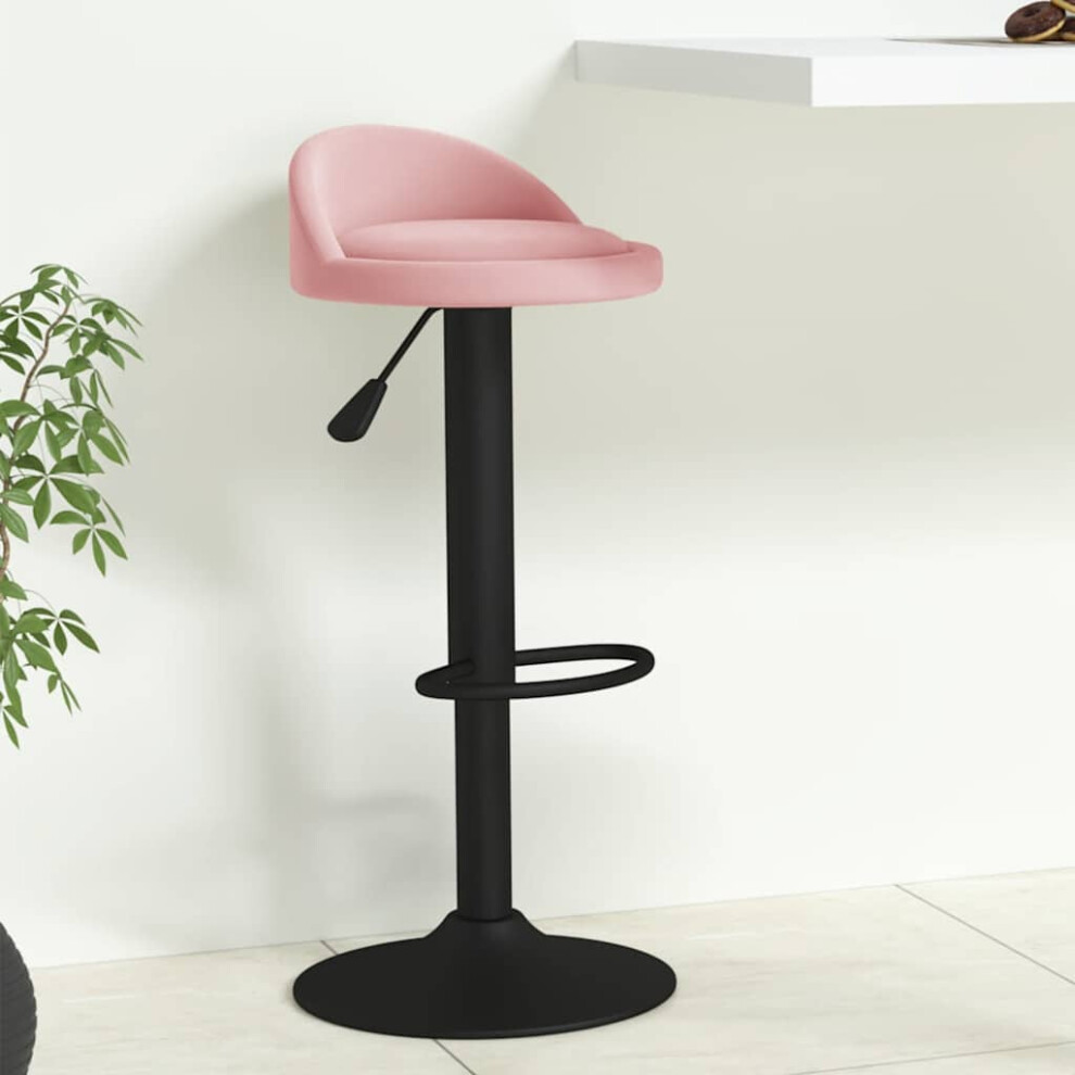 Vidaxl Bar Stool Pink Velvet