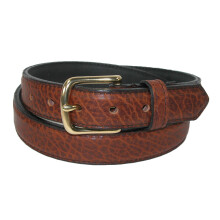 Boston Leather Men's Big & Tall 32 mm Wide Bison Leather Belt