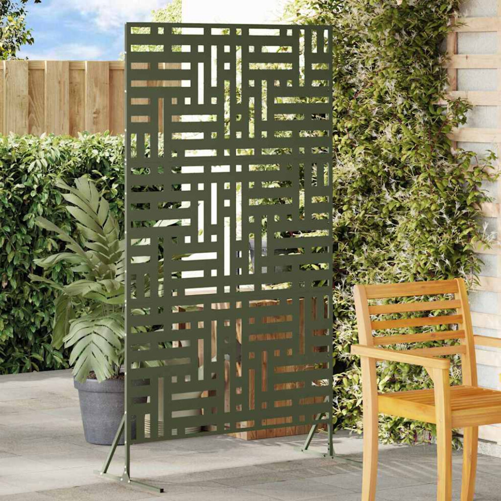 Vidaxl Privacy Screen Olive 100 X 50 X 180 Cm Steel