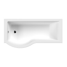 P Shaped Shower Bath LH 1700x900x740x565