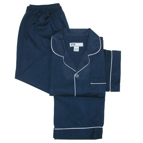 Ten West Apparel Men's Short Sleeve Long Leg Solid Pyjama Set