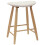 VidaXL vidaXL Dining Chairs 2 pcs Natural 46 x 37 x 63 cm Solid Rubber Wood 5
