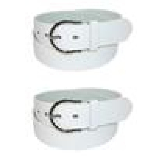 CTM Womens 35 mm Wide Basic Bridle Belt Twin Pack 2
