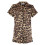 CTM Women's Short Sleeve Leopard Print Pyjama Set 3