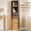 Homcom HOMCOM Bookcase with Drawers Adjustable Shelf 158 cm Rustic Brown 4