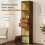 Homcom HOMCOM Bookcase with Drawers Adjustable Shelf 158 cm Rustic Brown 5