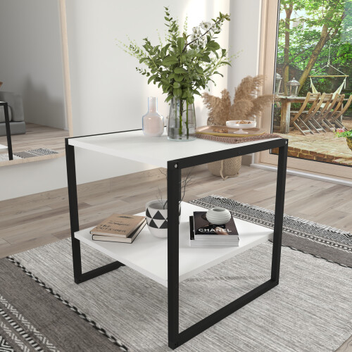 (Home Assembly Required, Coffee Tables) Design Sofatic coffee table Insasi M White 2