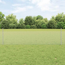 vidaXL Welded Wire Fence 10 x 0.5 m (W x H) Hot-Dip Galvanised Steel
