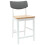 VidaXL vidaXL Dining Chairs 2 pcs White 48 x 49 x 95 cm Solid Rubber Wood 5