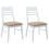 VidaXL vidaXL Dining Chairs 2 pcs White 43 x 54 x 89 cm Solid Rubber Wood 5