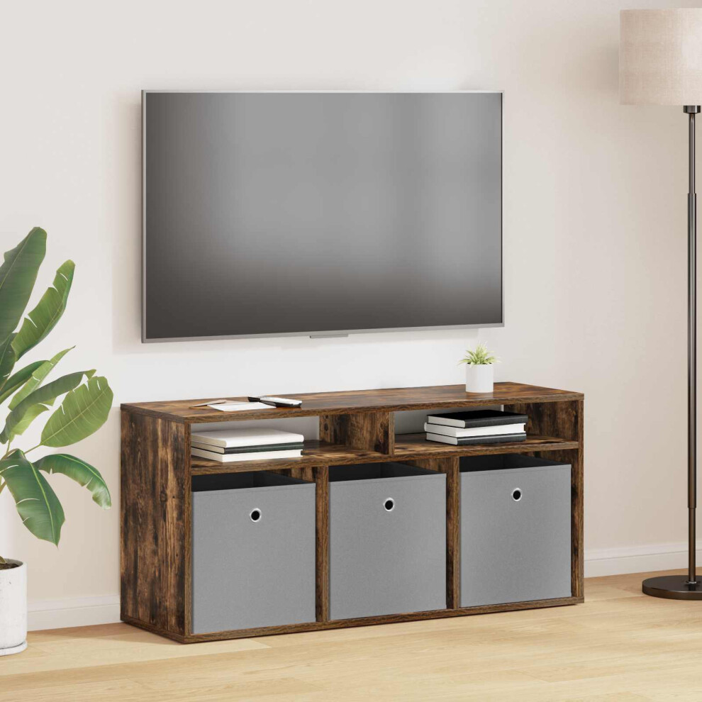 Vidaxl Lowboard With Drawer Smoked Oak 102 X 32 X 48.5 Cm