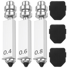 6Pcs Integrated Hotend Nozzle for Kobra X Combo 0.4 0.6 0.8mm Hardened Steel Anti-Leakage Metal High Speed 3D Printer