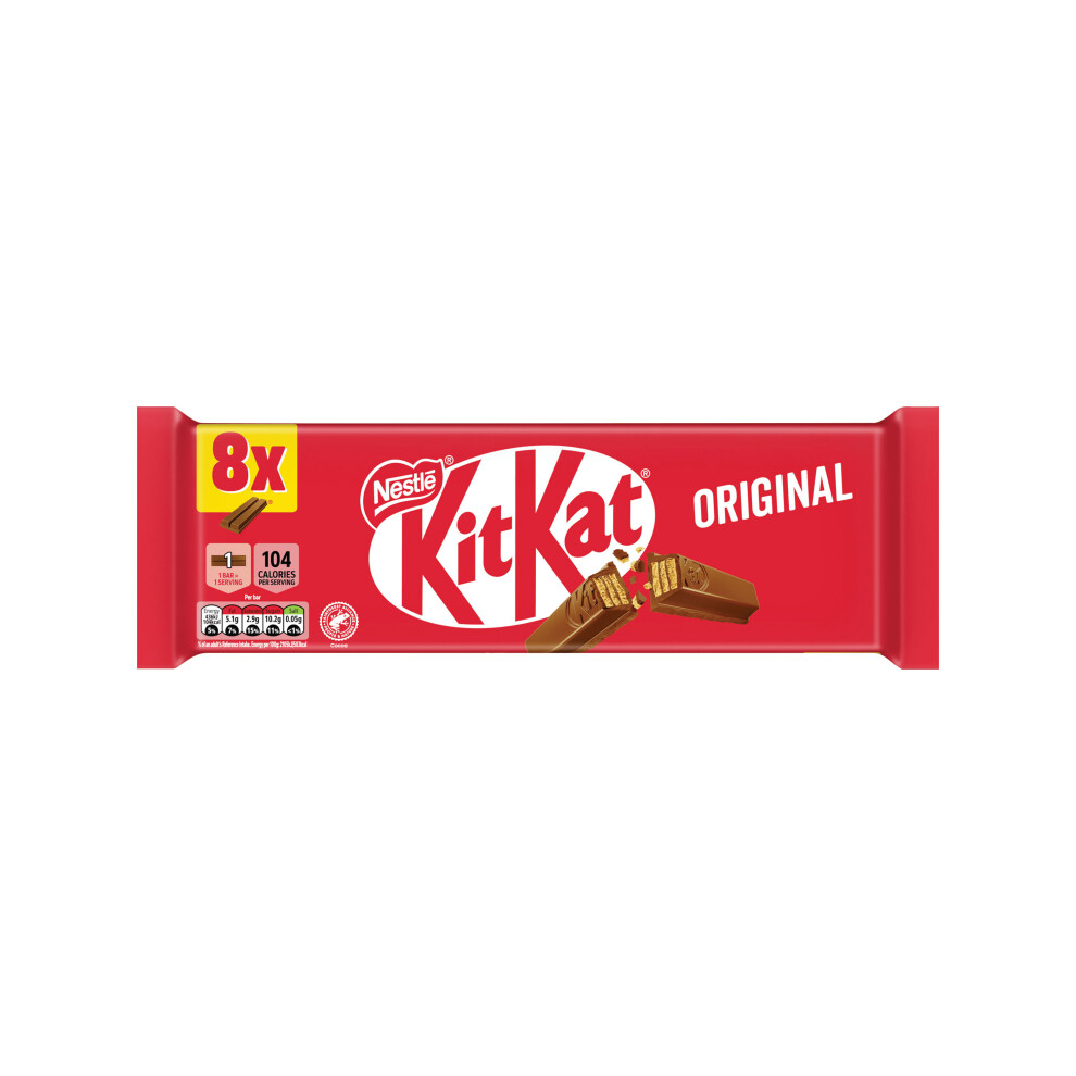 Nestle Kitkat 2 Finger Milk Chocolate Bar (Pack Of 8) 12602051