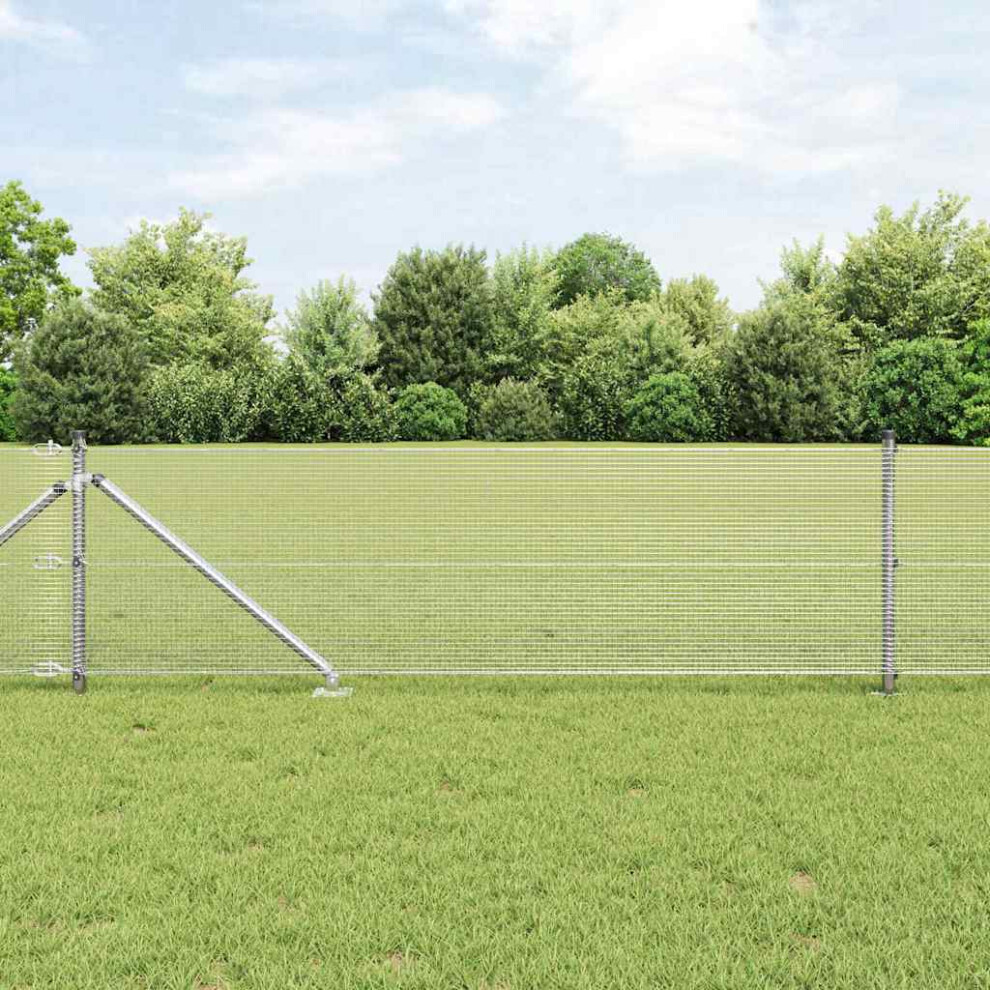 Vidaxl Welded Wire Fence With Spikes 10 X 0.5 M (W X H)