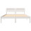 VidaXL vidaXL Bed Frame with Headboard White 120 x 190 cm Solid Pine Wood 5