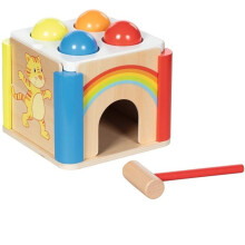 Brinquedo de martelar - GOKI - Jogo de malhete arco-íris - Frentes intercambiáveis - Madeira - A partir de 12 meses