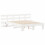 VidaXL vidaXL Bed Frame with Headboard White 135 x 190 cm Solid Pine Wood 5