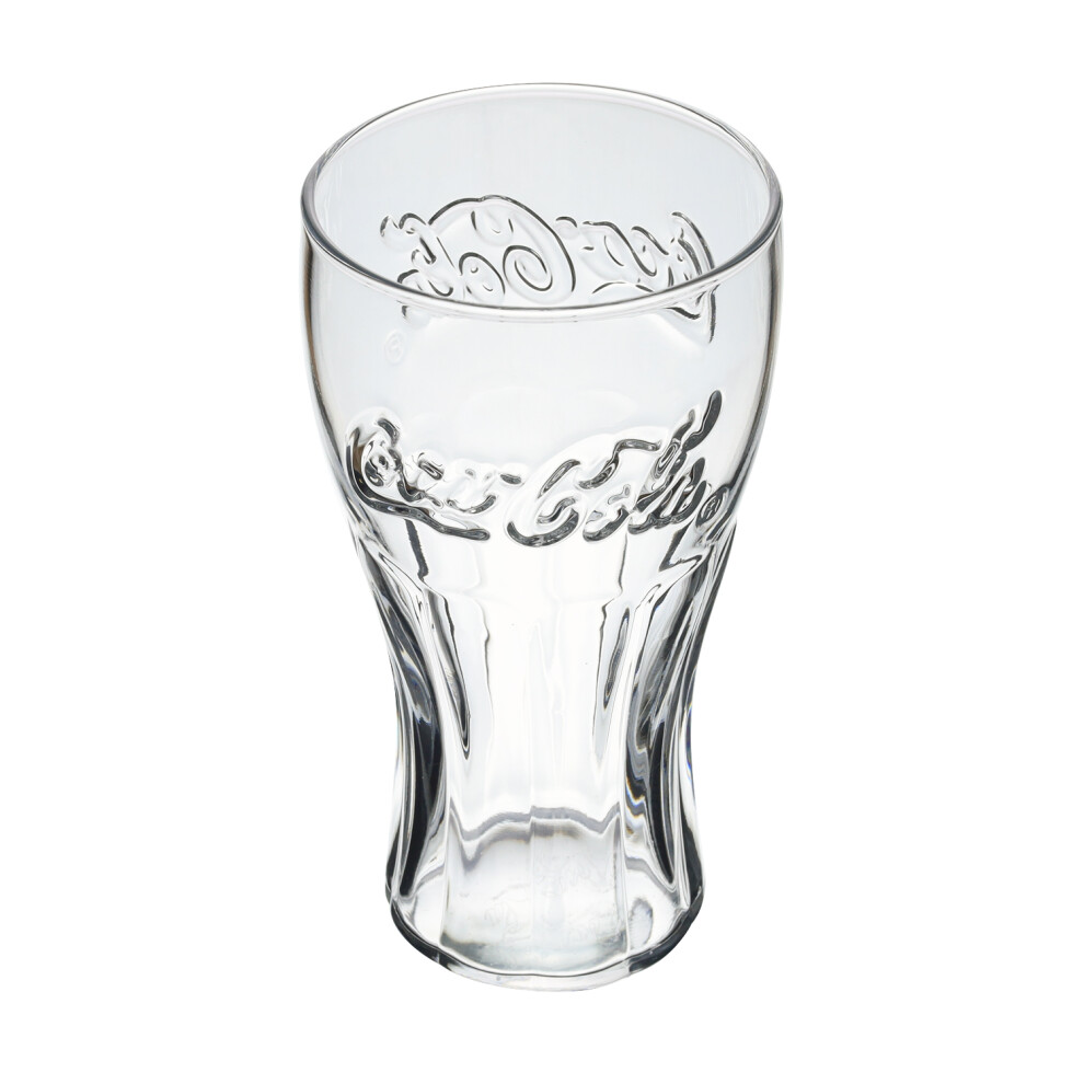 Coca Cola Contour Highball Drinking Glass 320Ml Clear Round Dishwasher Safe
