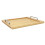 Grunwerg Wooden Serving Tray Solid Stainless Steel Handles 54x37cm Rectangular Serving 1