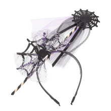 1 Set Halloween Haarband Met Spinneweb En Toverstaf -avonden