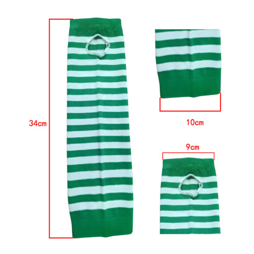 Een Paar St Patricks Day Gestreepte Lange Handschoenen Wit 1