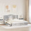 VidaXL vidaXL Storage Bed Concrete Grey 200 x 200 cm Engineered Wood 5