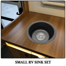 1Set Ronde Mini Rvs Keukenspoelbak Met En Afvoerkit