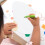 Paperen Waaier Handwaaier Wit Diy Graffiti Lege Schilderwaaier 3