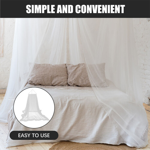 1Set Compact Opvouwbaar Tweepersoons Campingmuggennet Tent Wit 2