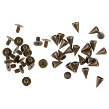 100Set Metaal Schroef Cone Studs Donkerbruin Voor Sieraden En Tassen
