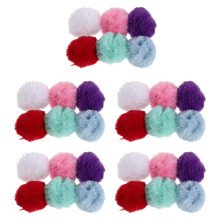 30St Felgekleurde Faux Fur Pompom Ballen Voor Sleutelhangers En Tas