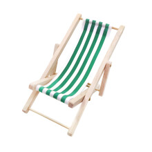 1 Stuks Mini Strandstoel Gestreept Groen Voor Outdoor Diy Speelhuis