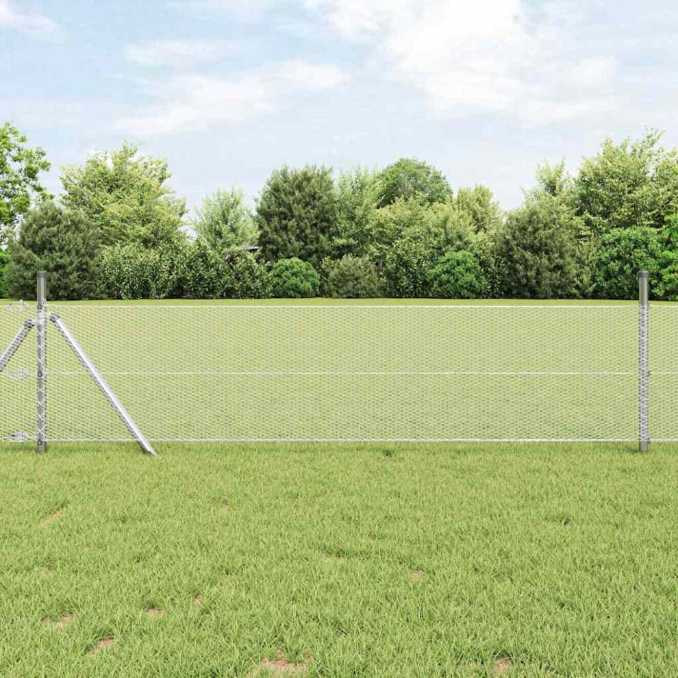 Vidaxl Ground Fix Welded Wire Fence 25 X 0.5 M (W X H)