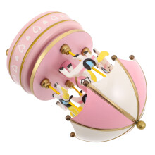 Muziekdoos Roze Met Draaiend Carrousel En Mechaniek