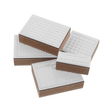 1Set Budget En Taken Stempels - Retro Planner Tools Wit Rubber