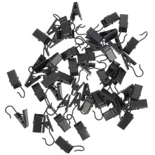 50St Metalen Gordijnclips Met Haak Gordijnaccessoires Zwart
