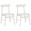 VidaXL vidaXL Dining Chair 2 pcs White 43 x 44.5 x 77 cm Solid Rubber Wood 5