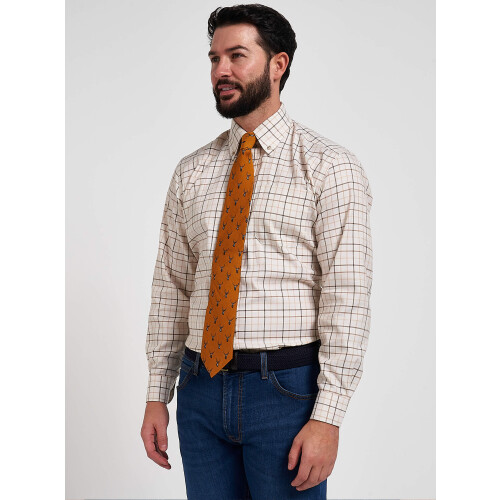 JACK PYKE JACK PYKE Stag Silk Tie Mustard