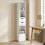 Homcom (White) HOMCOM Bookcase with Drawers Adjustable Shelf 158 cm 8