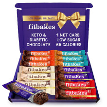Fit bakes Gifts Diabetic Chocolate Gift Box (14x19g) Crunch Cake Mini