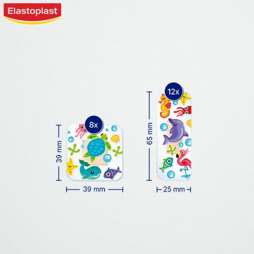 Elastoplast Elastoplast Aqua Protect Kids Plasters (20 Strips), 100% Waterproof 1