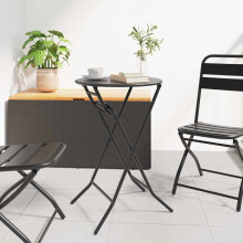 vidaXL Garden Table Folding Anthracite 50 x 50 x 72 cm Metal