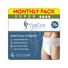 70 x Super Adult Nappies, Maximum Absorbency and Overnight