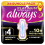 Always Always Platinum Size 4 Sanitary Pads With Wings Secure Night 12 1