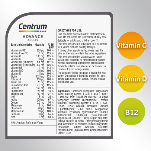 Centrum Centrum Advance Multivitamin & Mineral Supplements, 24 essential 1