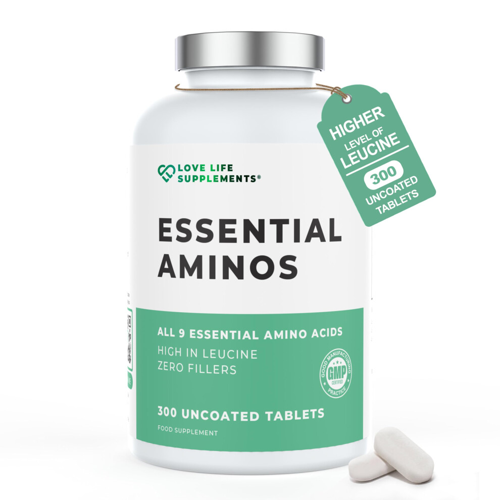Love Life Supplements Essential Amino Acids, Full Spectrum Eaa & Bcaa Tablets For Muscle