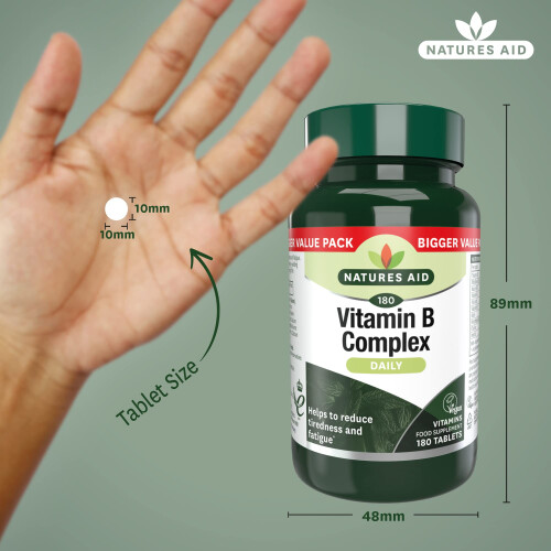 Natures Aid Natures Aid Vitamin B Complex 180 Tablets – High Potency – Supports 2