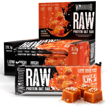 Warrior RAW Protein Bars 12 x 75g – 20g High Protein Bar, Low Sugar