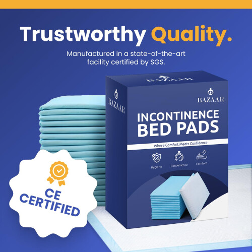 Bazaar 100 x Disposable Incontinence Bed Pads 90 x 60cm – Highly 2